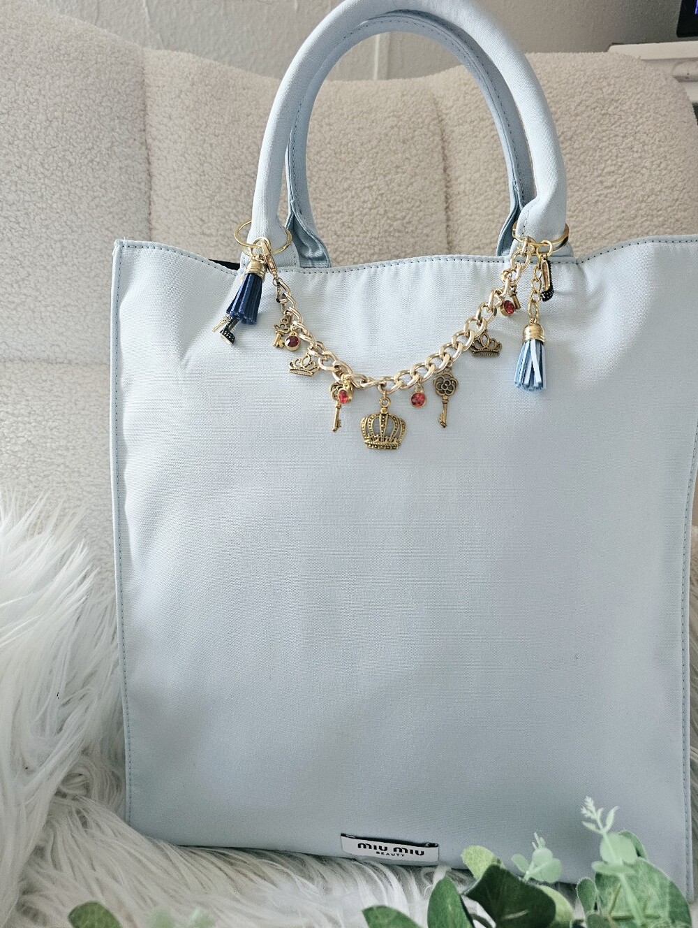 Miu Miu Beauty Tote W/ Customized Charm